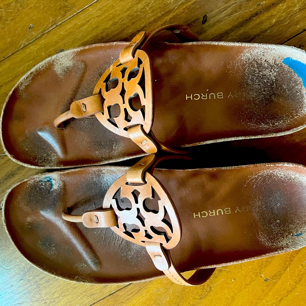 Very Loved USED Tory Burch Cloud Miller sandal size 11 - bourbon color